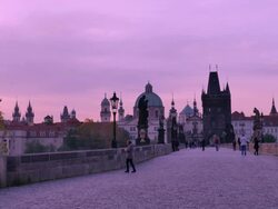 Charles Bridge, Prague, Czech Republic Stock Footage