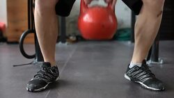 Weightlifting in the gym Stock Footage