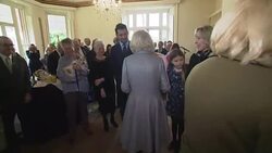 Camilla, Duchess of Cornwall Meets David Gandy and Amanda Holden News Clip