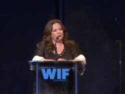 SPEECH: Melissa McCarthy on the event at the 2011 Women In Film Crystal + Lucy Awards Sponsored By Pandora And Max Mara at Beverly Hills CA. (Footage by WireImage Video/Getty Images Entertainment Video) Stock Footage
