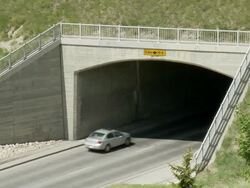 HD TIME LAPSE: Auto Tunnel Traffic Stock Footage