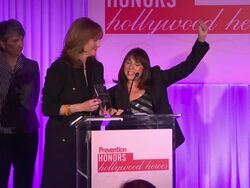 SPEECH: Rusty Robertson, Sue Schwartz accept their award at the Prevention Magazine Presents The 2nd Annual Prevention Honors Hollywood Heroes Event at West Hollywood CA. (Footage by WireImage Video/Getty Images Entertainment Video) Stock Footage