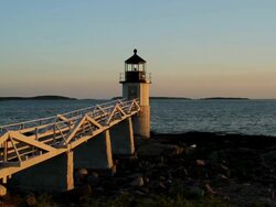 Marshall Point Lighthouse, Maine Stock Footage