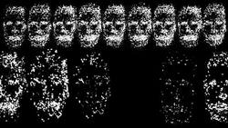 PORTRAIT OF NOAH : multiple, black (LOOP) Stock Footage