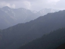 WS View of Himalayan Mountains surroundings / Durma, Banke District, Nepal Stock Footage