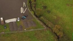 Drone aerials over the Donegal Derry border News Clip