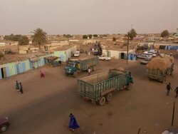 View of ZouÃŒÂ©rat town Stock Footage