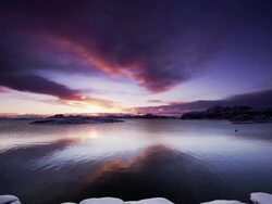 Sunrise over Arctic Ocean Stock Footage