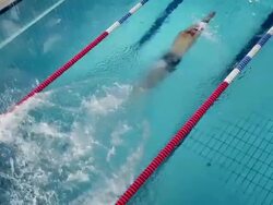 Athlete in water Stock Footage