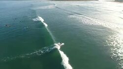 Surfing at Tamarindo Beach Stock Footage