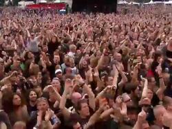 W/S EXT Concert Crowd Day Stock Footage