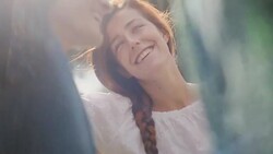 Unity oath embrace in circle with friends Stock Footage