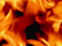 Fire flames abstraction (loopable, copy space, close-up, PAL, sound included) Stock Footage