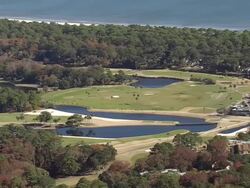 WS AERIAL View of Harbor Town / South Carolina, United States Stock Footage