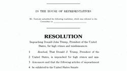 Articles of impeachment against Donald Trump News Clip