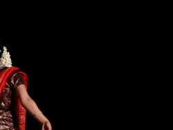 Woman performing Kathak dance on the stage  Stock Footage