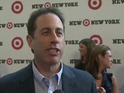 INTERVIEW: Jerry Seinfeld talking about Target in NY at the Target Celebrates Opening Of East Harlem Location With Star-Studded Party at New York NY.  Stock Footage