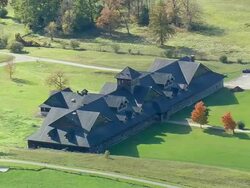 WS ARIEAL View of port / Vermont, United States Stock Footage