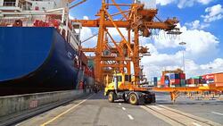 Loading Cargo Containers Stock Footage