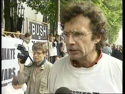 Anti-Bush demos outside US embassy News Clip