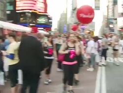 ATMOSPHERE: run/walk participants at New York NY. (Footage by WireImage Video/GettyImages) Stock Footage