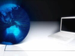 Digital globe network loop Stock Footage