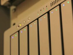 Computer server working Stock Footage