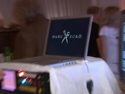 ATMOSPHERE: DJ at the Marc Ecko Cut & Sew Fall Campaign Launch With Digital Muse Lindsay Lohan Stock Footage