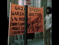 SYND24/08/71 AMERICAN ARABS DEMONSTRATE OVER ISRAELI ACTIVITIES IN GAZA News Clip
