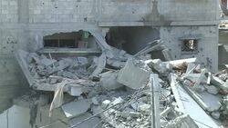 CLEAN : Gaza: Building destroyed in Israeli strike on Rafah News Clip