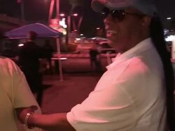 Stevie Wonder arrives at the Jay-Z & Beyonce On The Run Tour in Pasadena Stock Footage