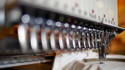 Embroidery machine Stock Footage