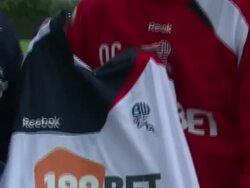 Bolton new signings David Ngog, Gael Kakuta Stock Footage