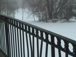 Winter Balcony 1 Stock Footage