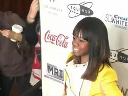 Gabby Douglas at CW3PR Presents Gold Meets Golden At Equinox Sports Club Hosted By Nicole Kidman 1/12/2013 in Los Angeles, CA.(Footage by WireImage Video/Getty Images Entertainment Video) Stock Footage