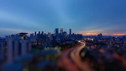 Kuala Lumpur in Diorama Stock Footage