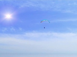 Paraglider in Sky Stock Footage