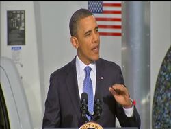 At a clean energy event in Landover, Maryland: President Barack Obama said Friday the economy is showing signs of ``real strength,' but cautioned that millions were still looking for work. News Clip