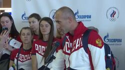 Russian athletes depart for Olympic Games News Clip