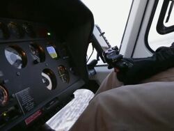 Driving an helicopter Stock Footage