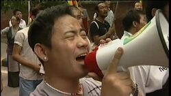 Tibetans demonstrate against Asian Games being held in China News Clip