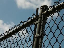 Chain Link Fence Stock Footage