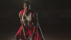A basketball player demonstrates his dribbling skills. Stock Footage