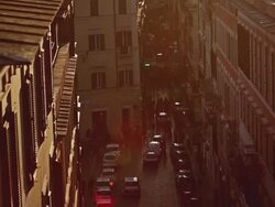 Piazza di Spagna and Rome Domes from Pincio Hill Stock Footage