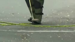 CLEAN : Indonesian police kill man wielding machetes IS symbol News Clip