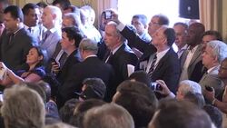 CLEAN : Conservative mega church bishop takes helm as Rio's mayor News Clip