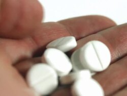 Paracetamol Pills in hand. HD Stock Footage