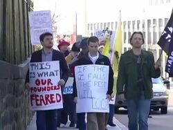 Gun Rights March Stock Footage