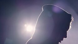 Boxing in the shadow. Struggling with weaknesses Stock Footage