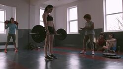 Professional Female Powerlifter Deadlifting Heavy Weight Stock Footage